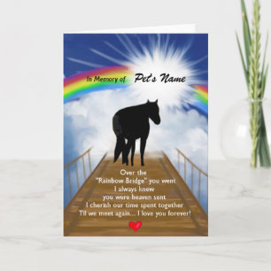 Gedenkgedicht von Rainbow Bridge für Pferde Karte