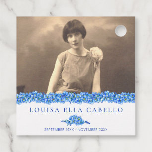 Gedenkgeschenk der Beerdigung Blau Vergiss-mir-nic Geschenkanhänger