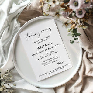 Gedenkgottesdienst , Beerdigung, Begehung des Lebe Einladung