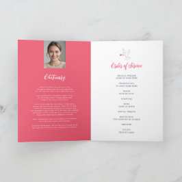 Gedenkgottesdienst Beerdigung Rosa Rosa Rosa Foto Programm