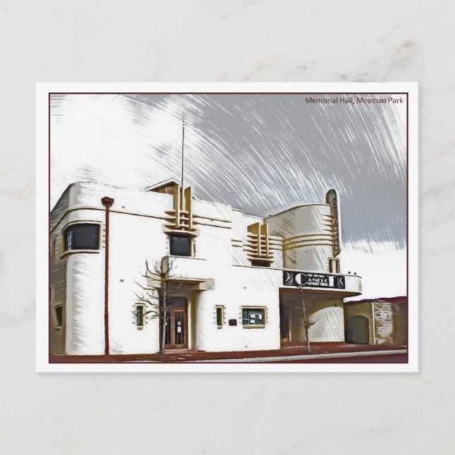 Gedenkhalle, Mosman Park Postkarte (Vorderseite)