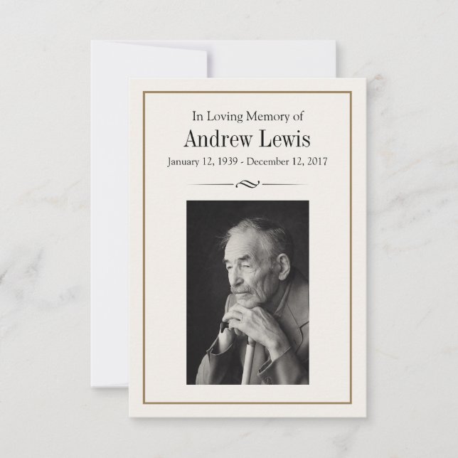 Gedenkkarte (Vorderseite)