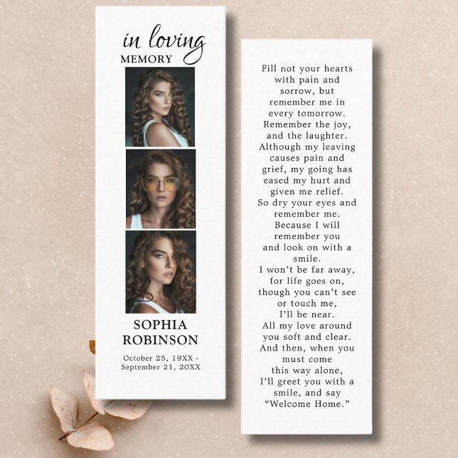 Gedenkkarte 3 Foto Collage Beerdigungskarte Mini Visitenkarte (Von Creator hochgeladen)