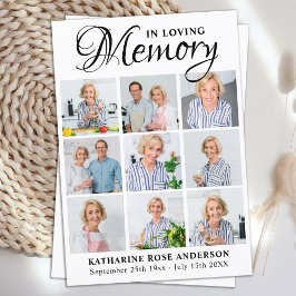 Gedenkkarte 9 Foto Collage Beerdigungskarte