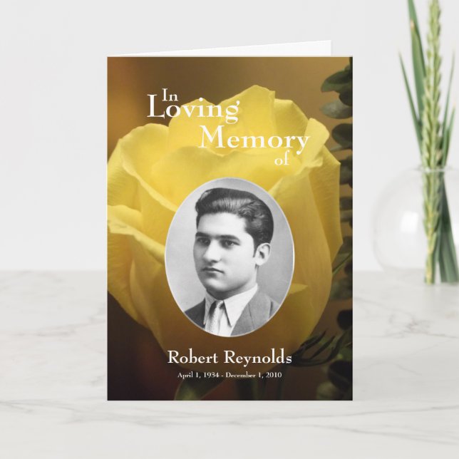 Gedenkkarte Ankündigung (Vorderseite)