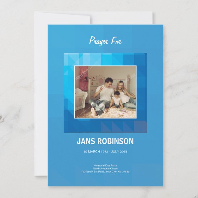 Gedenkkarte Dankeskarte (Vorderseite)