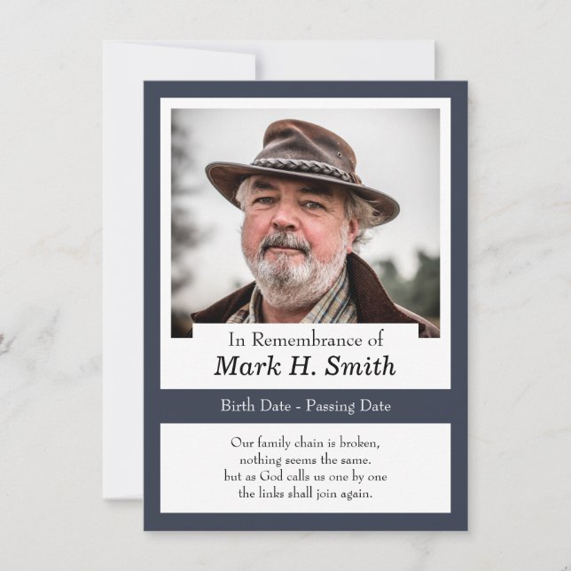 Gedenkkarte Dankeskarte (Vorderseite)