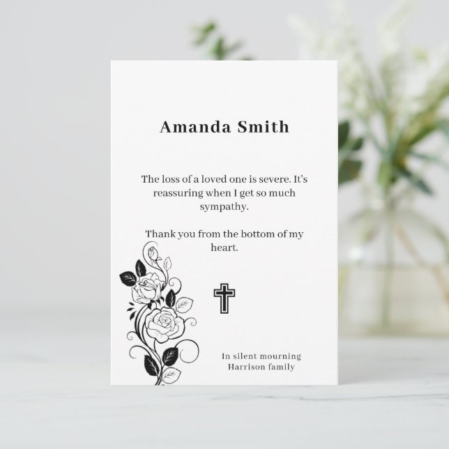 Gedenkkarte der Wohltätigkeit Dankeskarte (Stehend Vorderseite)