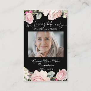 Gedenkkarte des Bouquet-Beerdigungsgebet Visitenkarte