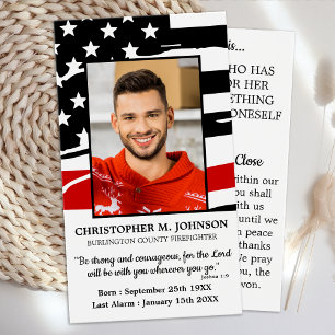 Gedenkkarte des Feuerwehrmanns