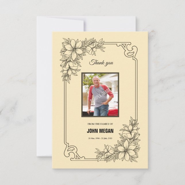 Gedenkkarte Einladung (Vorderseite)