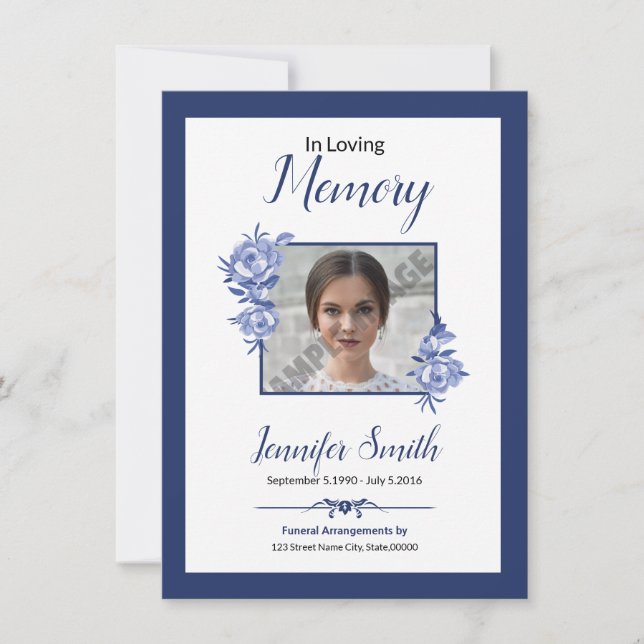 Gedenkkarte Einladung (Vorderseite)