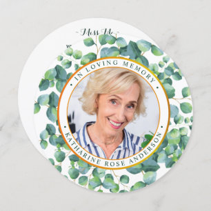 Gedenkkarte Eukalyptus Gold Foto Feiertagskarte