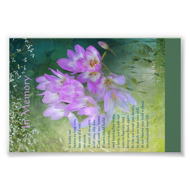 Gedenkkarte Fotodruck (Vorne)