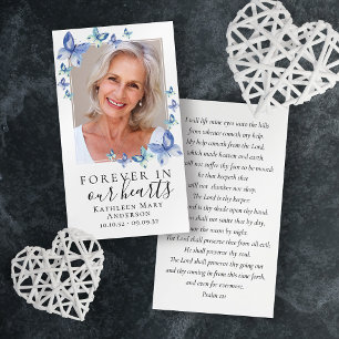 Gedenkkarte für das Blaue Schmetterling-Foto