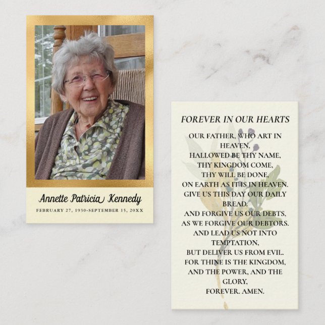 Gedenkkarte für das botanische Foto Visitenkarte (Vorne/Hinten)