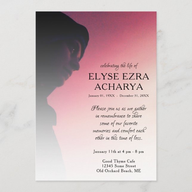 Gedenkkarte für das links Foto Programm (Vorderseite)