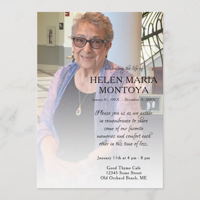 Gedenkkarte für das links Foto Programm (Vorderseite)