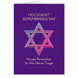 Gedenkkarte für den Holocaust