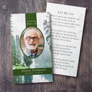 Gedenkkarte für die Beerdigung von Fotos Telefonnummerkarte