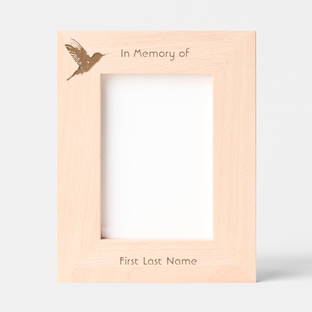 Gedenkkarte für Gebet Hummingbird Geätzte Rahmen (Vorderseite)