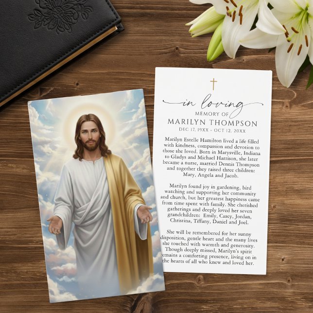 Gedenkkarte für religiöse Jesus-Erinnerung und Bei (Von Creator hochgeladen)