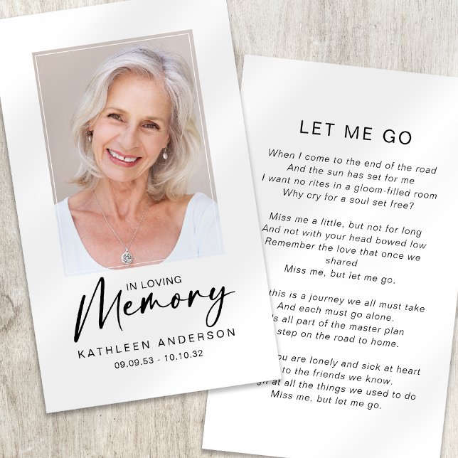 Gedenkkarte | In Love Memory Telefonnummerkarte (Von Creator hochgeladen)