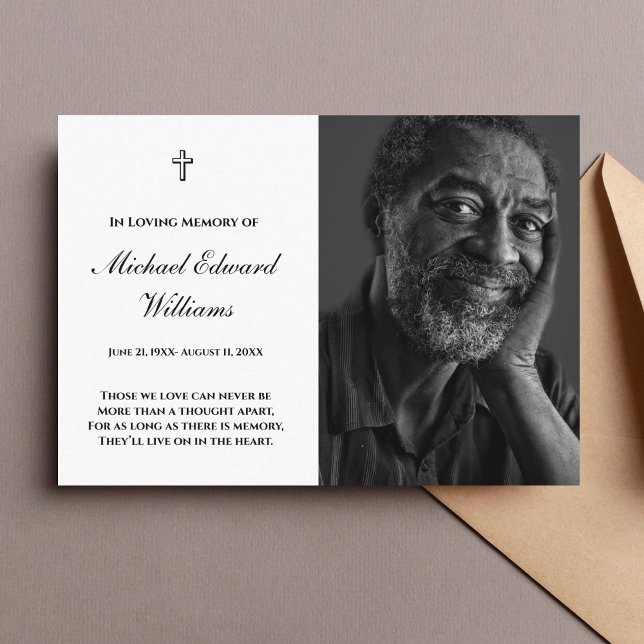 Gedenkkarte mit Foto Beerdigung Visitenkarte (Photo Memorial Prayer Card)