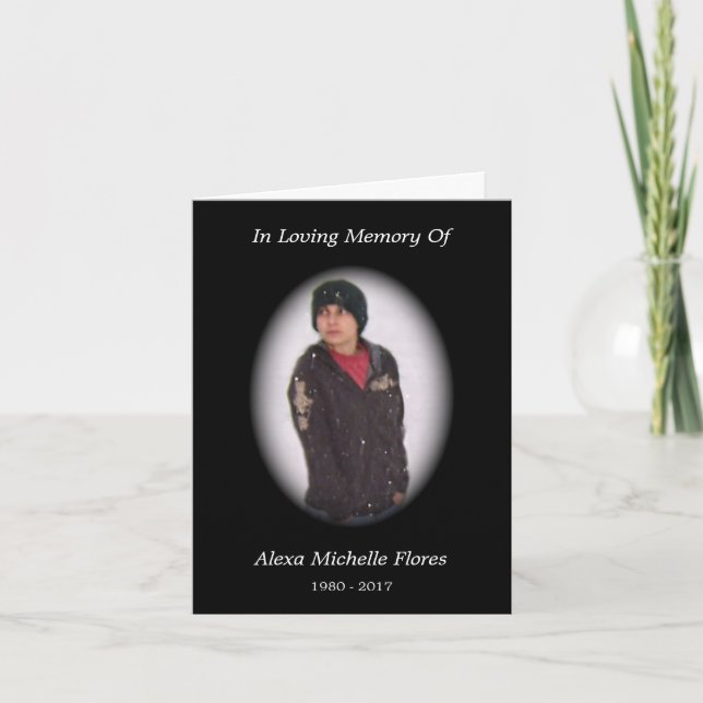 Gedenkkarte (schwarz) karte (Vorderseite)