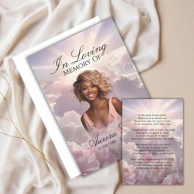 Gedenkkarte und Gedicht "floral" - FLR001 Einladung (Von Creator hochgeladen)