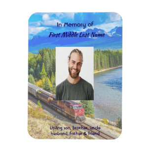 Gedenkkarte Zug Schiene Straßenbahn Eisenbahn Magnet