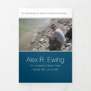 Gedenkkarten Dreifach Gefaltete Karte