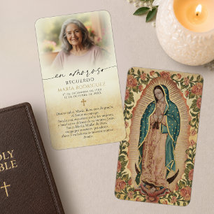 Gedenkkarten mit Foto von Guadalupe für spanische