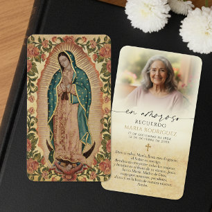 Gedenkkarten mit Foto von Guadalupe für spanische