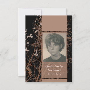 Gedenkkarten : Silhouette Einladung