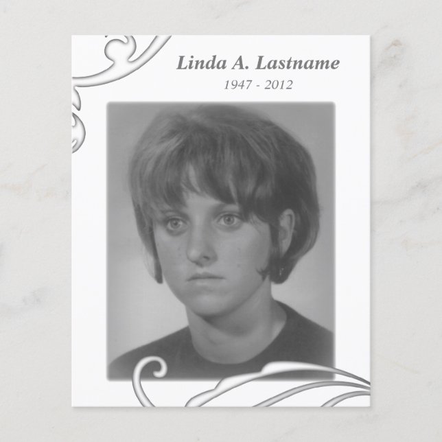 Gedenkkarten weiß geblüht (Vorderseite)