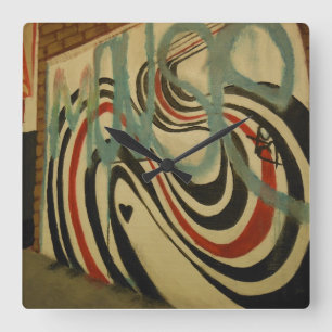 Gedenkmauer am elliottischen Smith Quadratische Wanduhr