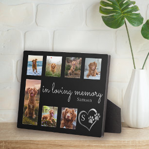 Gedenkmonogramm für Hunde in liebevoller Erinnerun Fotoplatte