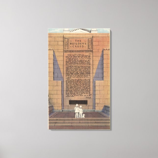 Gedenkpark auf dem Waldrasen, Credo des Bauers Leinwanddruck (Vorderseite)