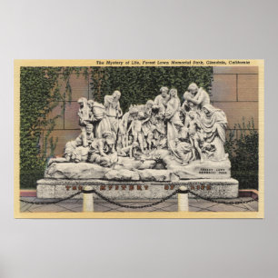 Gedenkpark auf dem Waldrasen, Mysterium des Lebens Poster