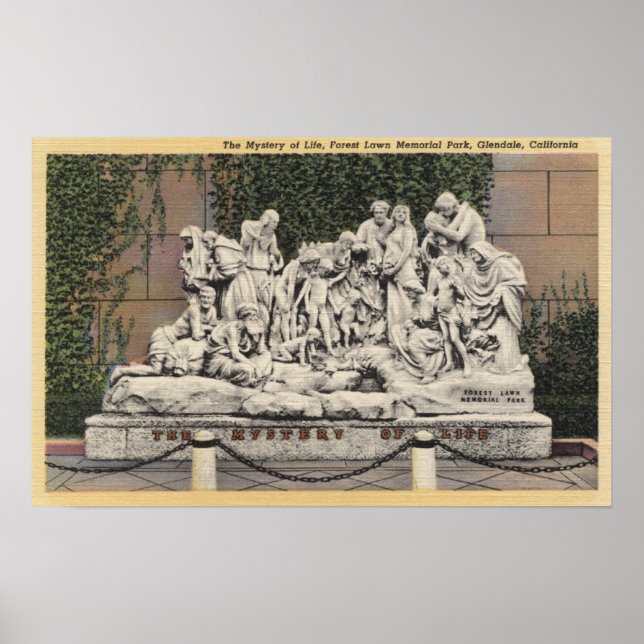 Gedenkpark auf dem Waldrasen, Mysterium des Lebens Poster (Vorne)
