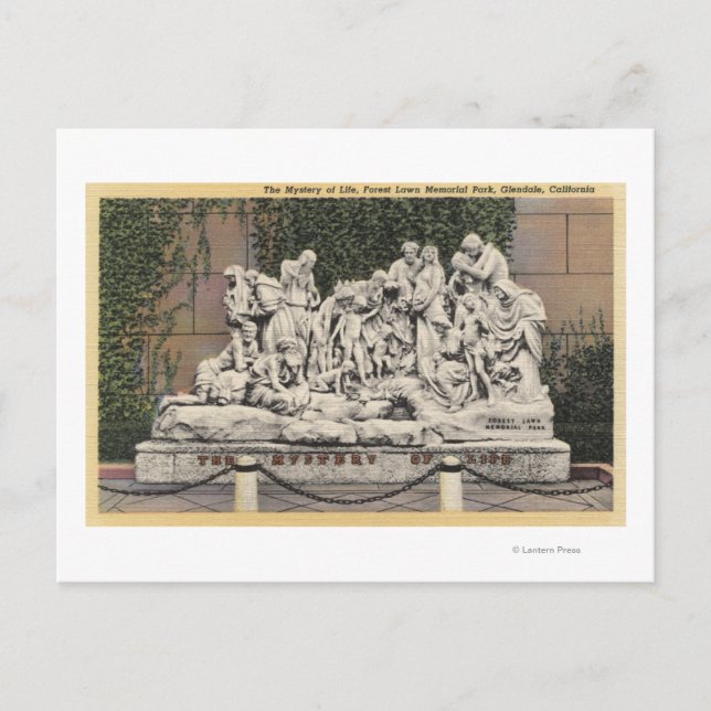 Gedenkpark auf dem Waldrasen, Mysterium des Lebens Postkarte (Vorderseite)