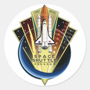Gedenkpflaster für das Space Shuttle Programm Runder Aufkleber