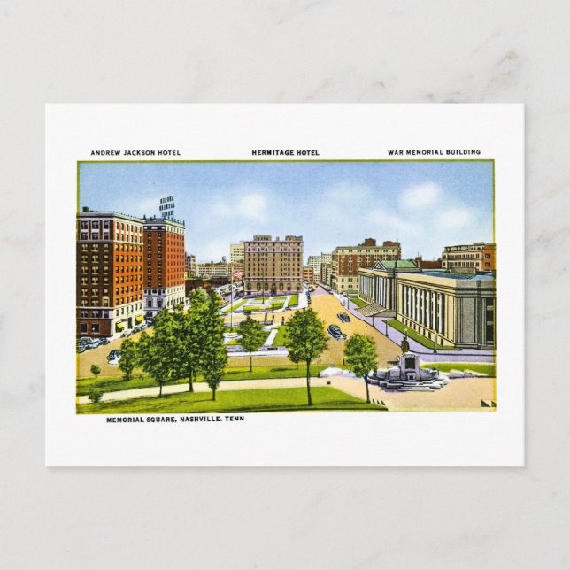 Gedenkplatz, Nashville, Tennessee Postkarte (Vorderseite)