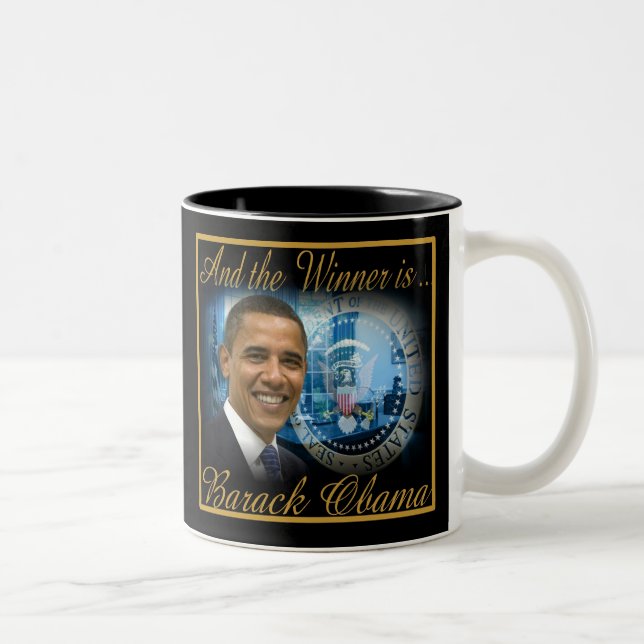 Gedenkpräsident Obama Re-election Zweifarbige Tasse (Rechts)