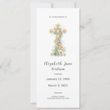Gedenkprogramm Florales Kreuz