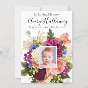 Gedenkprogramm zur Beerdigung der Lila Orchidee du Einladung