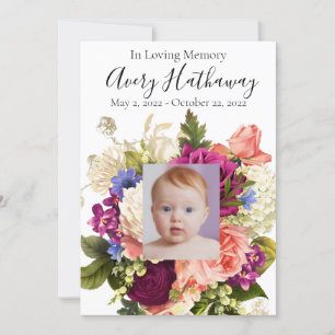 Gedenkprogramm zur Beerdigung der Lila Orchidee du Einladung