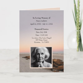 Gedenkprogramm zur Beerdigung des Strandes Programm