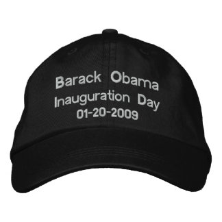 Gedenksammler zum Tag der Amtseinführung Obamas Bestickte Kappe